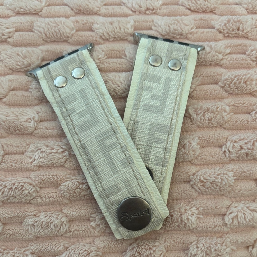Upcycled Spark*l Fendi Apple Watch Band size Small